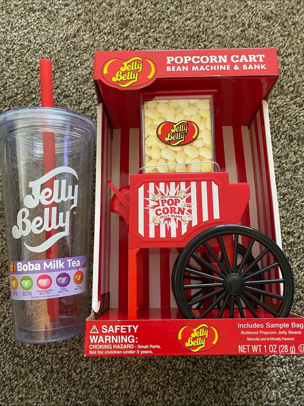 Jelly Belly Red Popcorn Cart Bean Machine & Bank